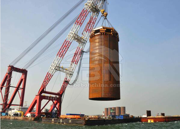 Another super project in China, 1800 tons of steel go directly to the seabed