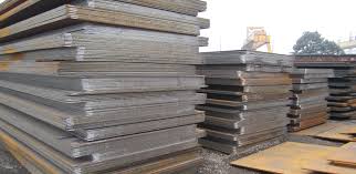 What types of steel plates are used for hull machining?