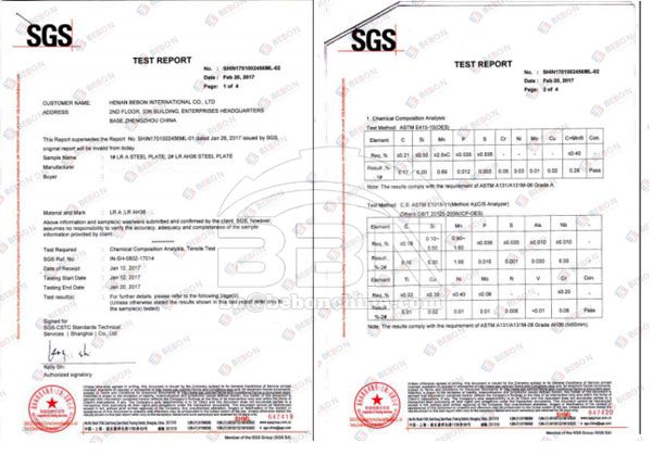 LR A and LR AH36 Steel Plates for PDVSA